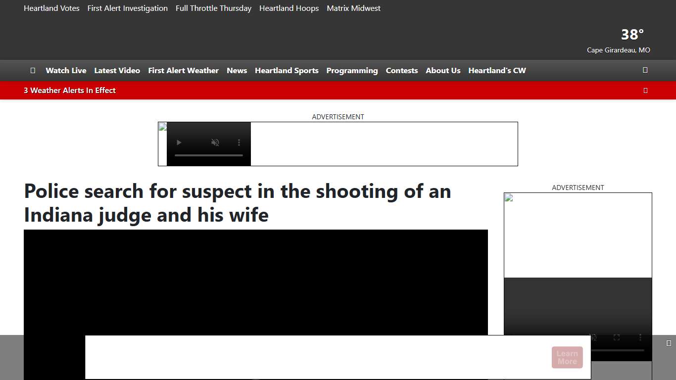 Police search for suspect in the shooting of an Indiana judge and his wife