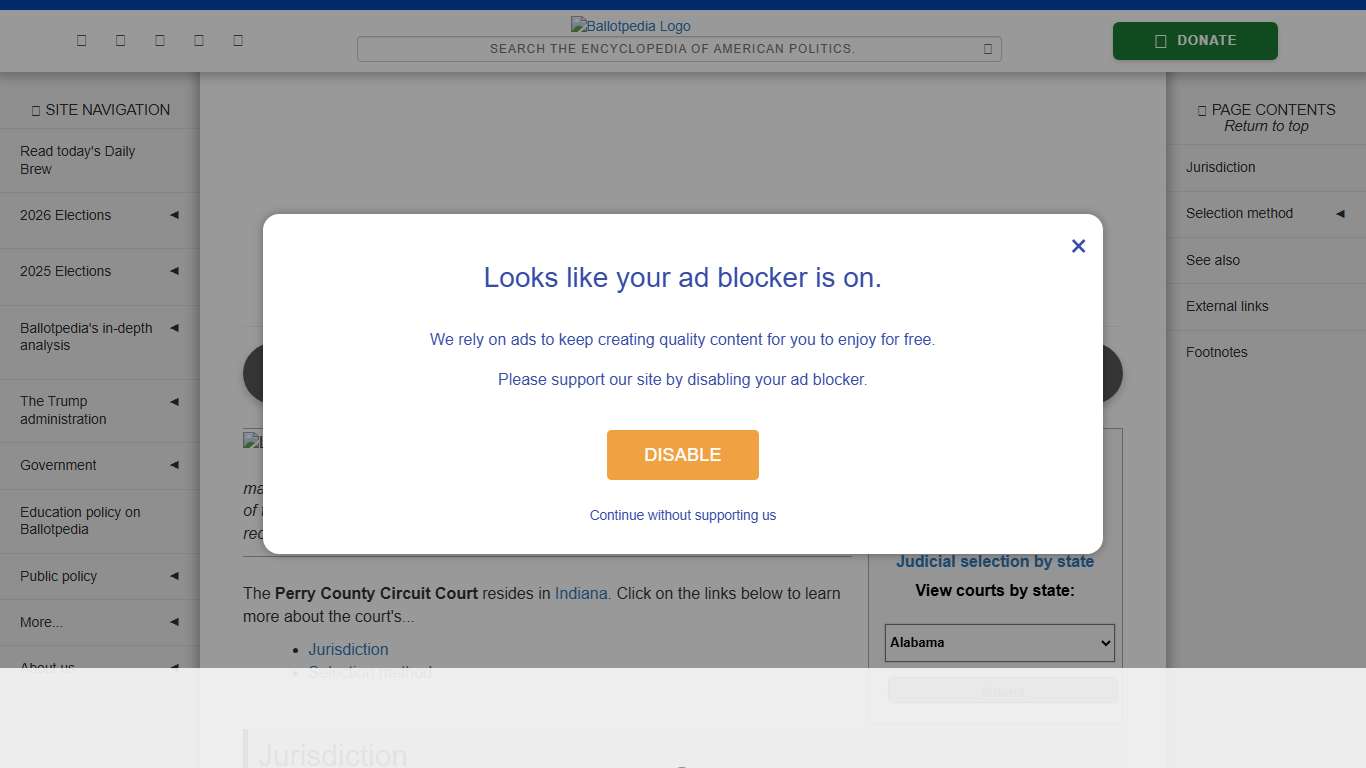 Perry County Circuit Court, Indiana - Ballotpedia